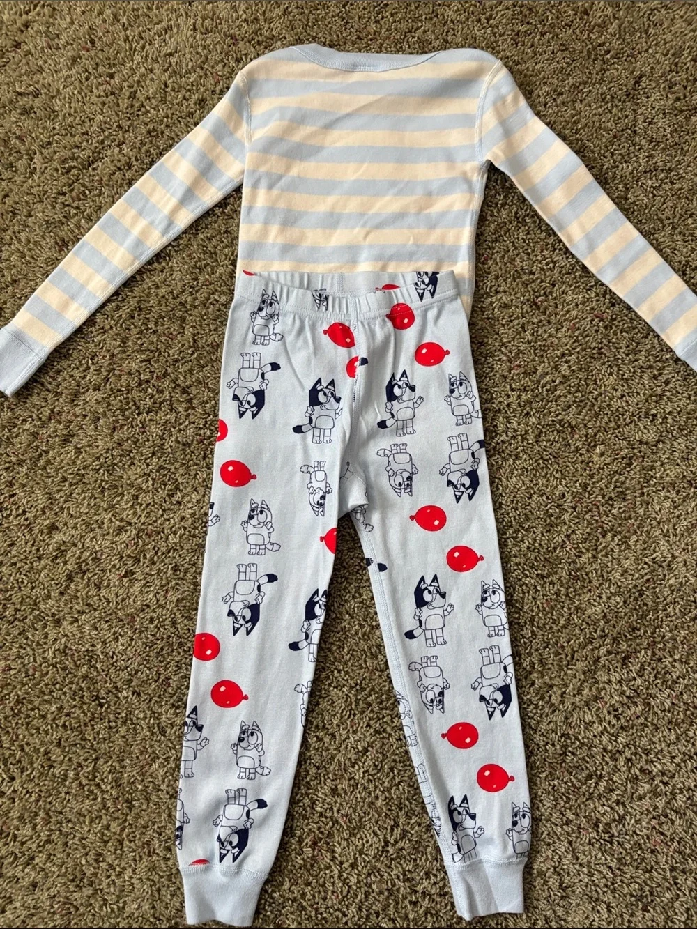 Hanna Andersson Bluey Keepy Uppy HannaJams Organic Cotton Pajama Set NWT Kids 4T